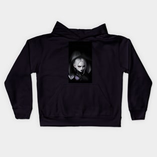 "Lysandra" Vampire (Black and color Design) Kids Hoodie